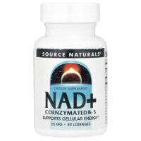NAD+, коферментированный витамин B3, 30 пастилок — Source Naturals
