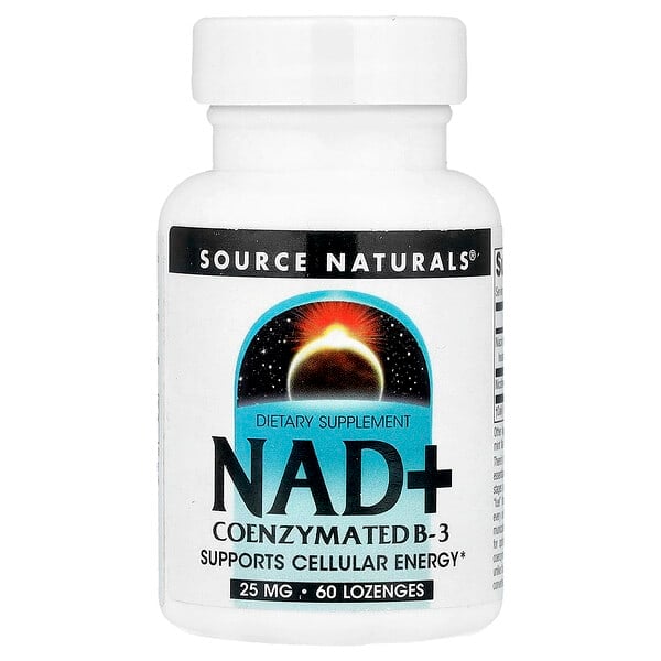 sns00937_v_37.jpg Coenzymated, НАД+, витамин B3, 60 пастилок — Source Naturals