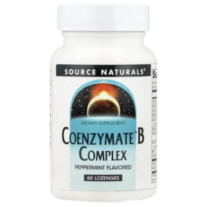 Coenzymate™, комплекс витаминов группы B, перечная мята, 60 пастилок — Source Naturals