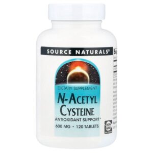 N-ацетилцистеин, 600 мг, 120 таблеток — Source Naturals