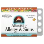 Allercetin, средство от аллергии и заложенности носа, 48 таблеток — Source Naturals