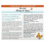 Allercetin, средство от аллергии и заложенности носа, 48 таблеток — Source Naturals — изображение 2