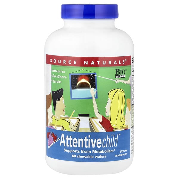 sns01214_v_46.jpg Attentive Child, сладкий и терпкий, 60 жевательных вафель — Source Naturals