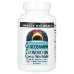 Комплекс глюкозамина и хондроитина с МСМ, 60 таблеток — Source Naturals