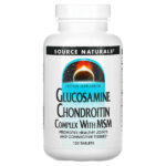 комплекс с глюкозамином, хондроитином и МСМ, 120 таблеток — Source Naturals