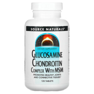 комплекс с глюкозамином, хондроитином и МСМ, 120 таблеток — Source Naturals