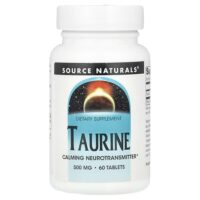 Таурин, 500 мг, 60 таблеток — Source Naturals