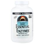 Daily Essential Enzymes®, 240 вегетарианских капсул — Source Naturals