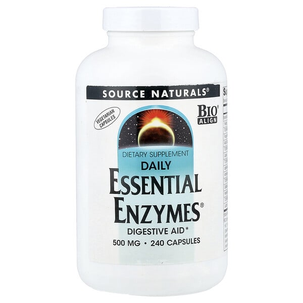 sns01303_v_39.jpg Daily Essential Enzymes®, 240 вегетарианских капсул — Source Naturals