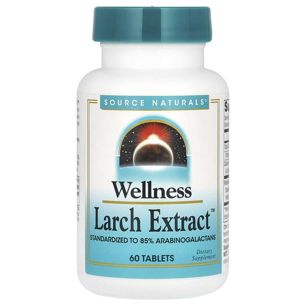 sns01324_v_20.jpg Wellness, Экстракт лиственницы, 60 таблеток — Source Naturals