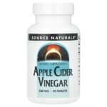 Яблочный уксус, 500 мг, 90 таблеток — Source Naturals
