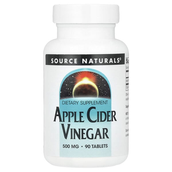 sns01355_v_8.jpg Яблочный уксус, 500 мг, 90 таблеток — Source Naturals