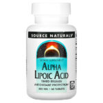 альфа-липоевая кислота, замедленное высвобождение, 60 таблеток — Source Naturals