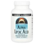 Альфа-липоевая кислота, замедленное высвобождение, 120 таблеток — Source Naturals