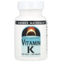 Витамин К, 100 таблеток — Source Naturals
