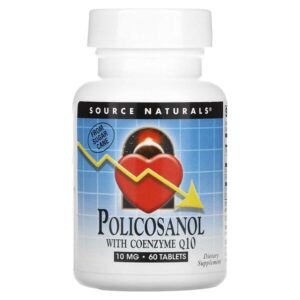 поликозанол с коэнзимом Q10, 10 мг, 60 таблеток — Source Naturals