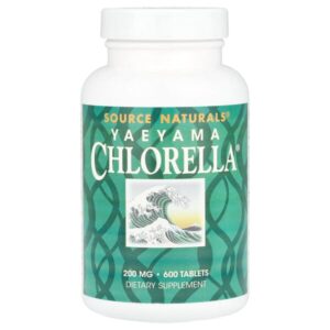 Yaeyama Chlorella®, 600 таблеток (20 мг в 1 таблетке) — Source Naturals
