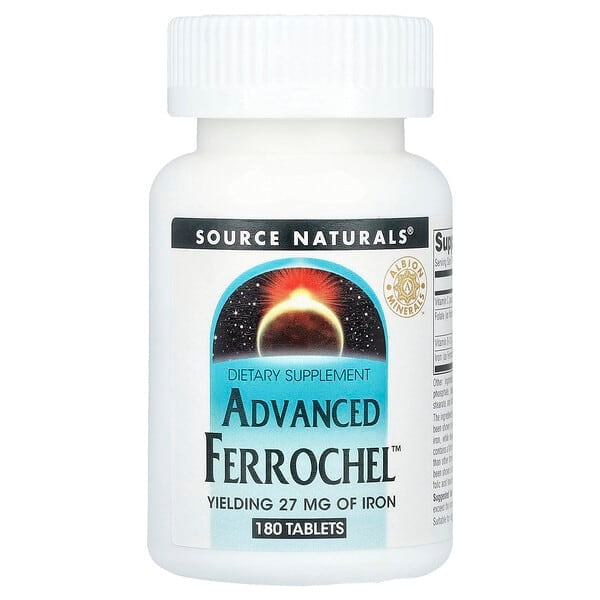 sns01456_v_62.jpg Advanced Ferrochel™, 180 таблеток — Source Naturals