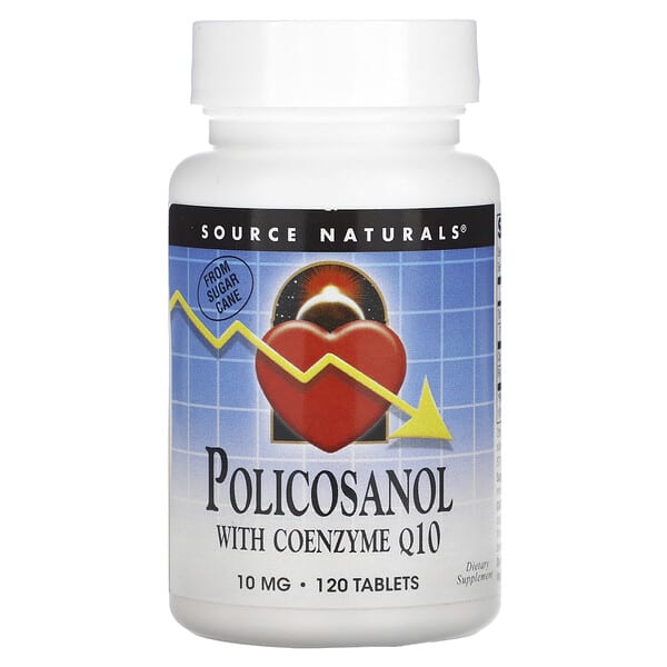 sns01459_v_28.jpg поликозанол с коэнзимом Q10, 10 мг, 120 таблеток — Source Naturals