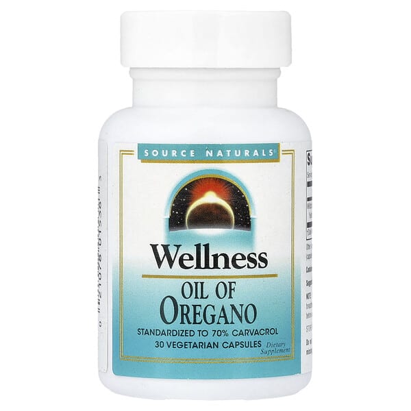 sns01538_v_8.jpg Wellness, масло орегано, 30 вегетарианских капсул (45 мг в 1 капсуле) — Source Naturals