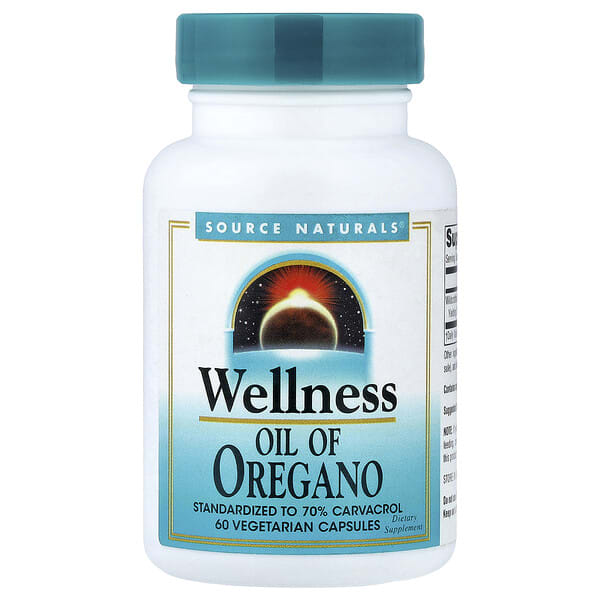 sns01539_v_44.jpg Wellness, масло орегано, 60 вегетарианских капсул (45 мг в 1 капсуле) — Source Naturals