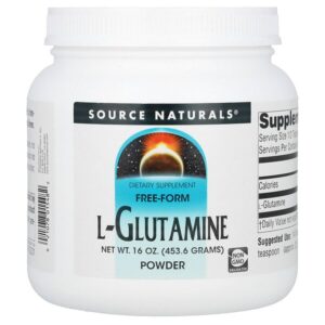 L-глютамин в порошке, 453,6 г (16 унций) — Source Naturals