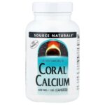 коралловый кальций, 120 капсул (600 мг в 1 капсуле) — Source Naturals