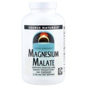малат магния, 200 капсул — Source Naturals