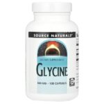 Глицин, 500 мг, 100 капсул — Source Naturals