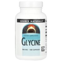 Глицин, 500 мг, 100 капсул — Source Naturals