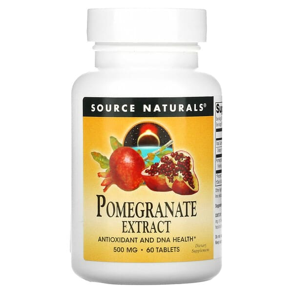 sns01627_v_21.jpg Экстракт граната, 500 мг, 60 таблеток — Source Naturals