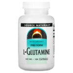 L-глутамин, 500 мг, 100 капсул — Source Naturals