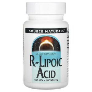 R-липоевая кислота, 100 мг, 60 таблеток — Source Naturals