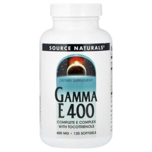 Gamma E 400 с токотриенолами, 120 капсул — Source Naturals