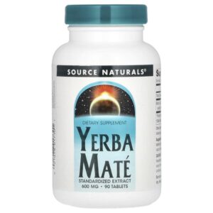 Парагвайский чай (мате), 600 мг, 90 таблеток — Source Naturals