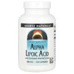Альфа-липоевая кислота, 300 мг, 120 капсул — Source Naturals