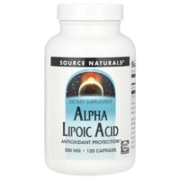 Альфа-липоевая кислота, 300 мг, 120 капсул — Source Naturals