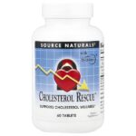 Cholesterol Rescue™, добавка для поддержки уровня холестерина, 60 таблеток — Source Naturals