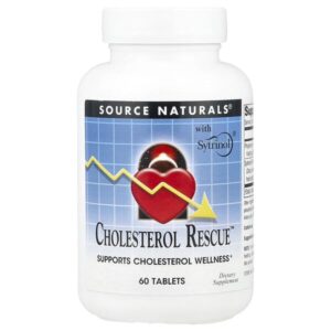 Cholesterol Rescue™, добавка для поддержки уровня холестерина, 60 таблеток — Source Naturals