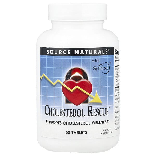 sns01781_v_36.jpg Cholesterol Rescue™, добавка для поддержки уровня холестерина, 60 таблеток — Source Naturals