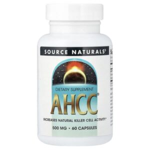 AHCC®, 60 капсул (0,5 г в 1 капсуле) — Source Naturals