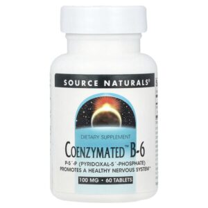 Coenzymated™, витамин B6, 100 мг, 60 таблеток — Source Naturals