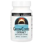 экстракт зеленого кофе, 30 таблеток (500 мг в одной таблетке) — Source Naturals