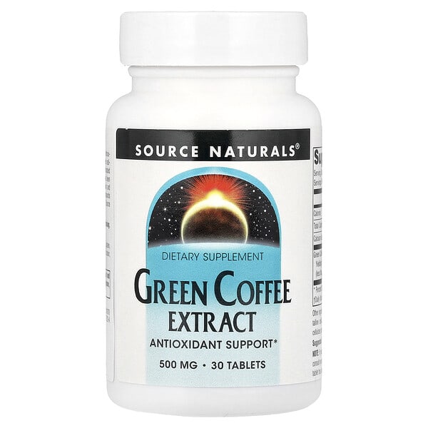sns01870_v_41.jpg экстракт зеленого кофе, 30 таблеток (500 мг в одной таблетке) — Source Naturals
