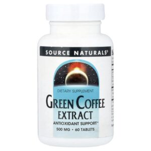экстракт зеленого кофе, 500 мг, 60 таблеток — Source Naturals