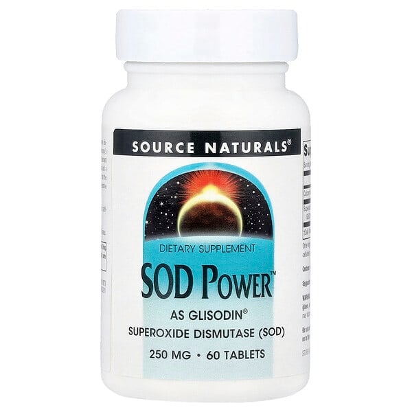 sns01873_v_38.jpg SOD Power™, 250 мг, 60 таблеток — Source Naturals