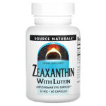 зеаксантин с лютеином, 10 мг, 60 капсул — Source Naturals