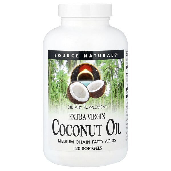 sns01903_v_12.jpg нерафинированное кокосовое масло высшего качества, 120 капсул — Source Naturals