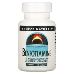 Бенфотиамин, 150 мг, 60 таблеток — Source Naturals