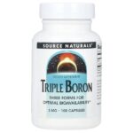 Тройной бор, 3 мг, 100 капсул — Source Naturals